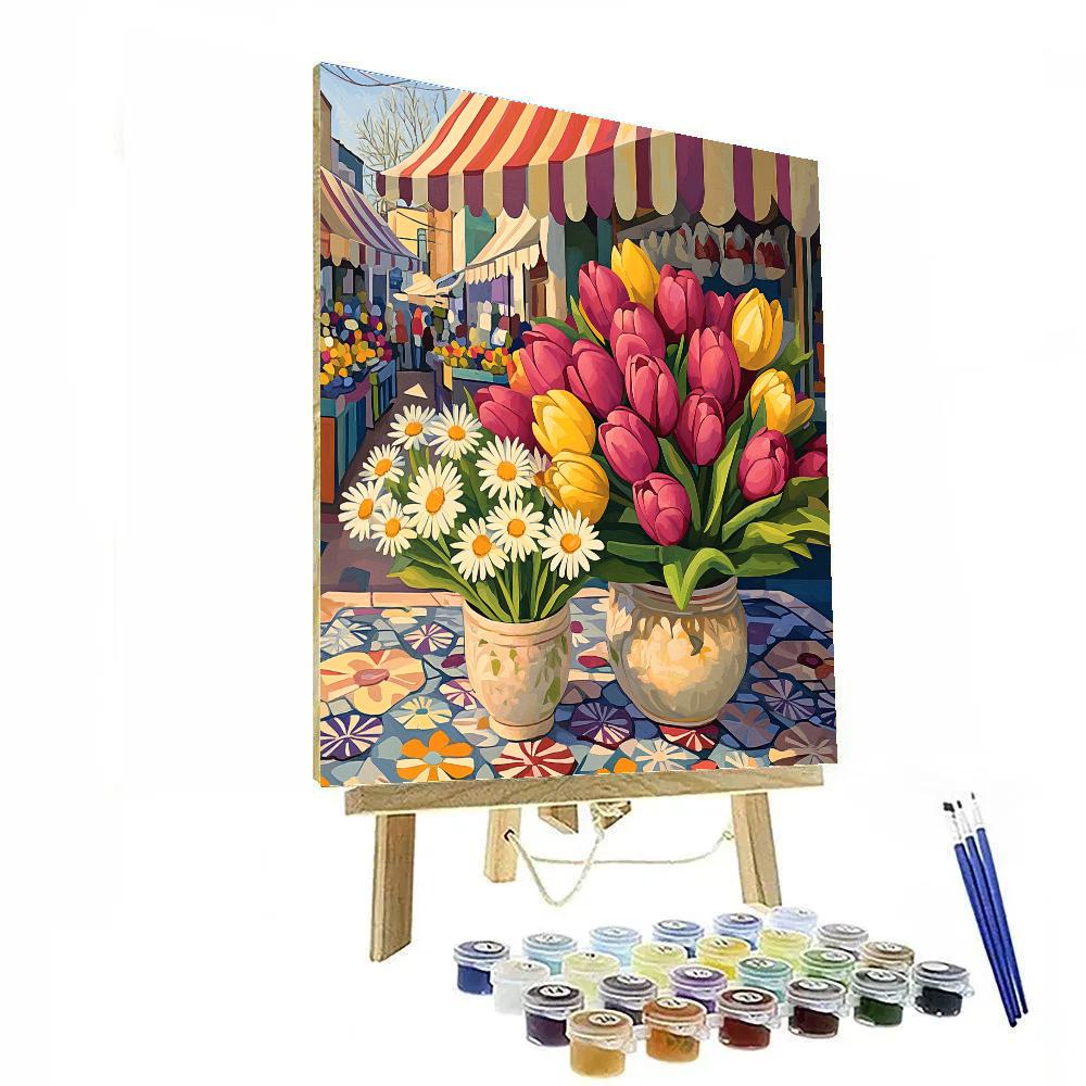 Henri Matisse Inspired Market Flowers paint by color