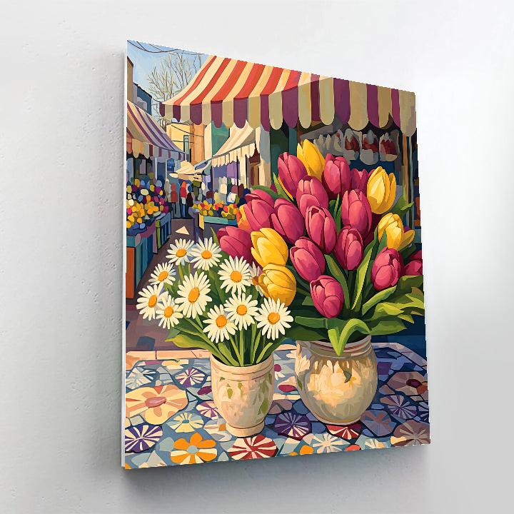 Henri Matisse Inspired Market Flowers paint by color