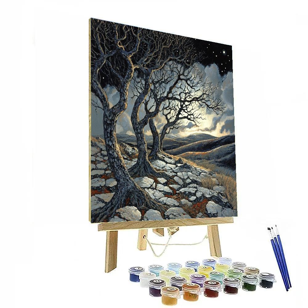 Francisco Goya Inspired Moonlit Grove In Shadow paint by numbers