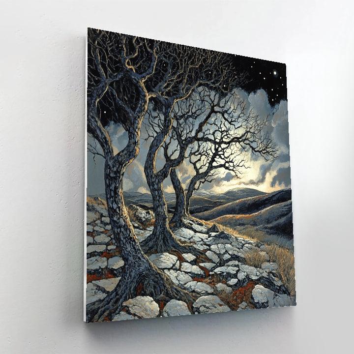 Francisco Goya Inspired Moonlit Grove In Shadow paint by numbers