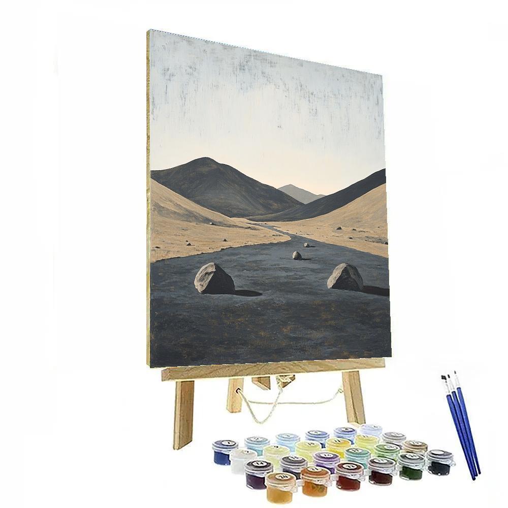 Francisco Goya Inspired Ashen Hillside Under Dark Sky Painting by numbers kit