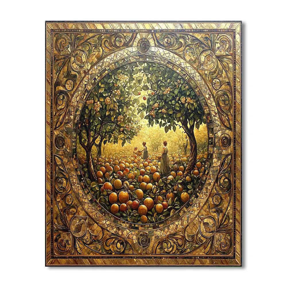 Gustav Klimt Inspired Autumn Orchard Numbered painting kits
