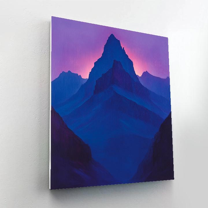 Frederick Varley Inspired Brooding Mountain Under Violet Sky paint by number