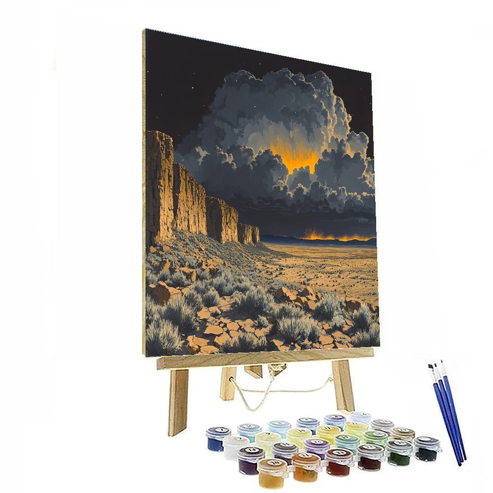 Francisco Goya Inspired Storm Over Rocky Plain paint by numbers