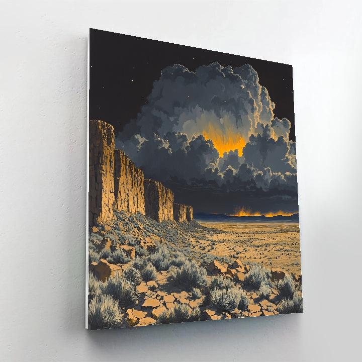 Francisco Goya Inspired Storm Over Rocky Plain paint by numbers