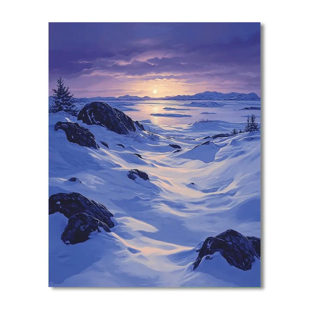 Franklin Carmichael Inspired Winter Shadow Expanse Painting by numbers kit