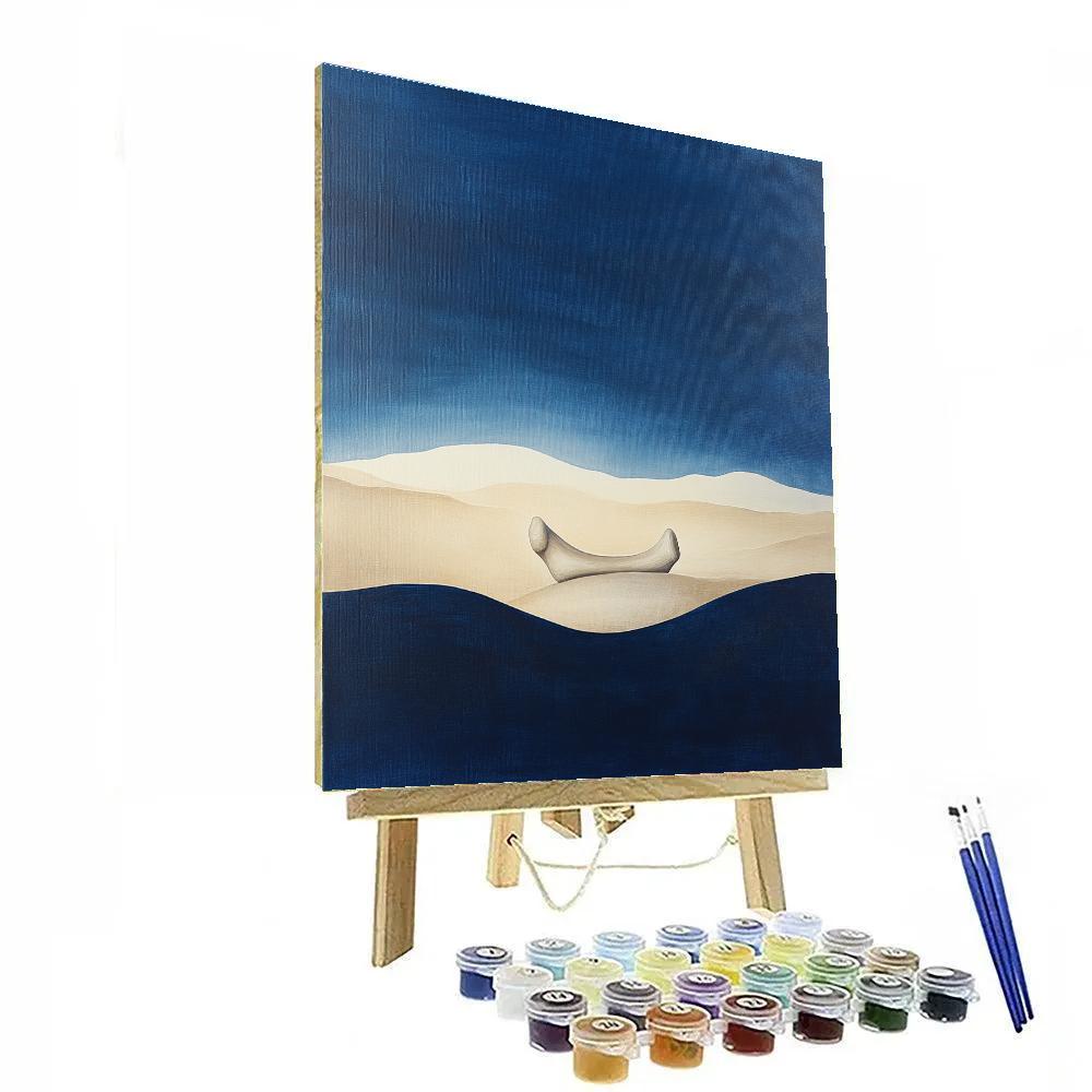 Georgia O’Keeffe Inspired Radiant Desert Bone Against Sky painting number kit