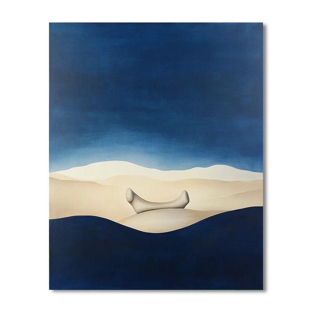 Georgia O’Keeffe Inspired Radiant Desert Bone Against Sky painting number kit
