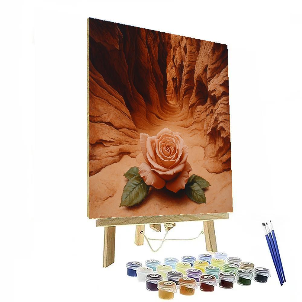 Georgia OKeeffe Inspired Desert Canyon Rose paint by numbers