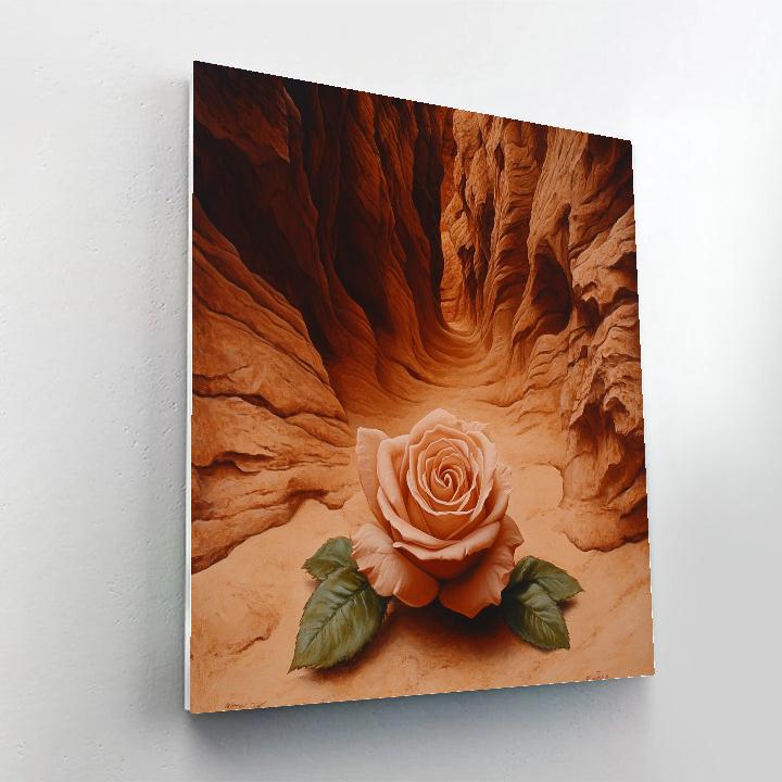 Georgia OKeeffe Inspired Desert Canyon Rose paint by numbers