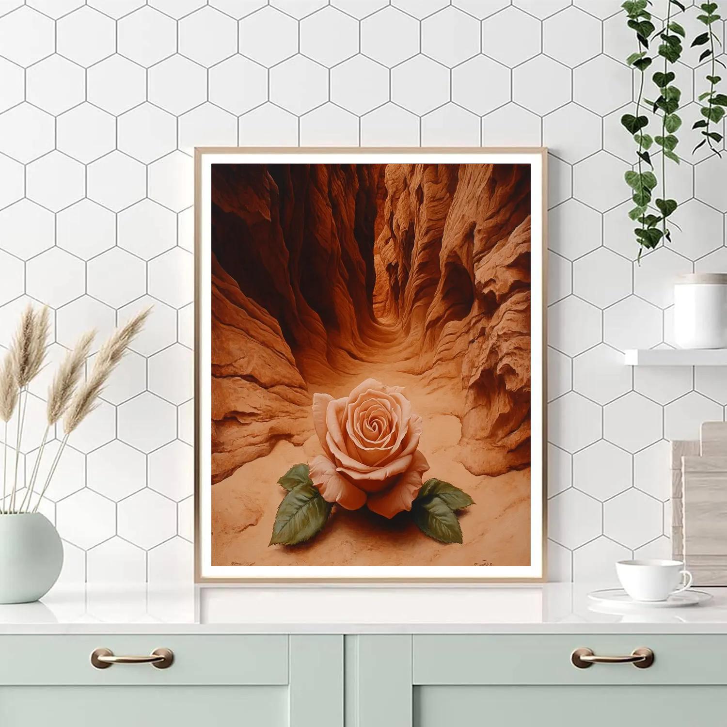 Georgia OKeeffe Inspired Desert Canyon Rose paint by numbers