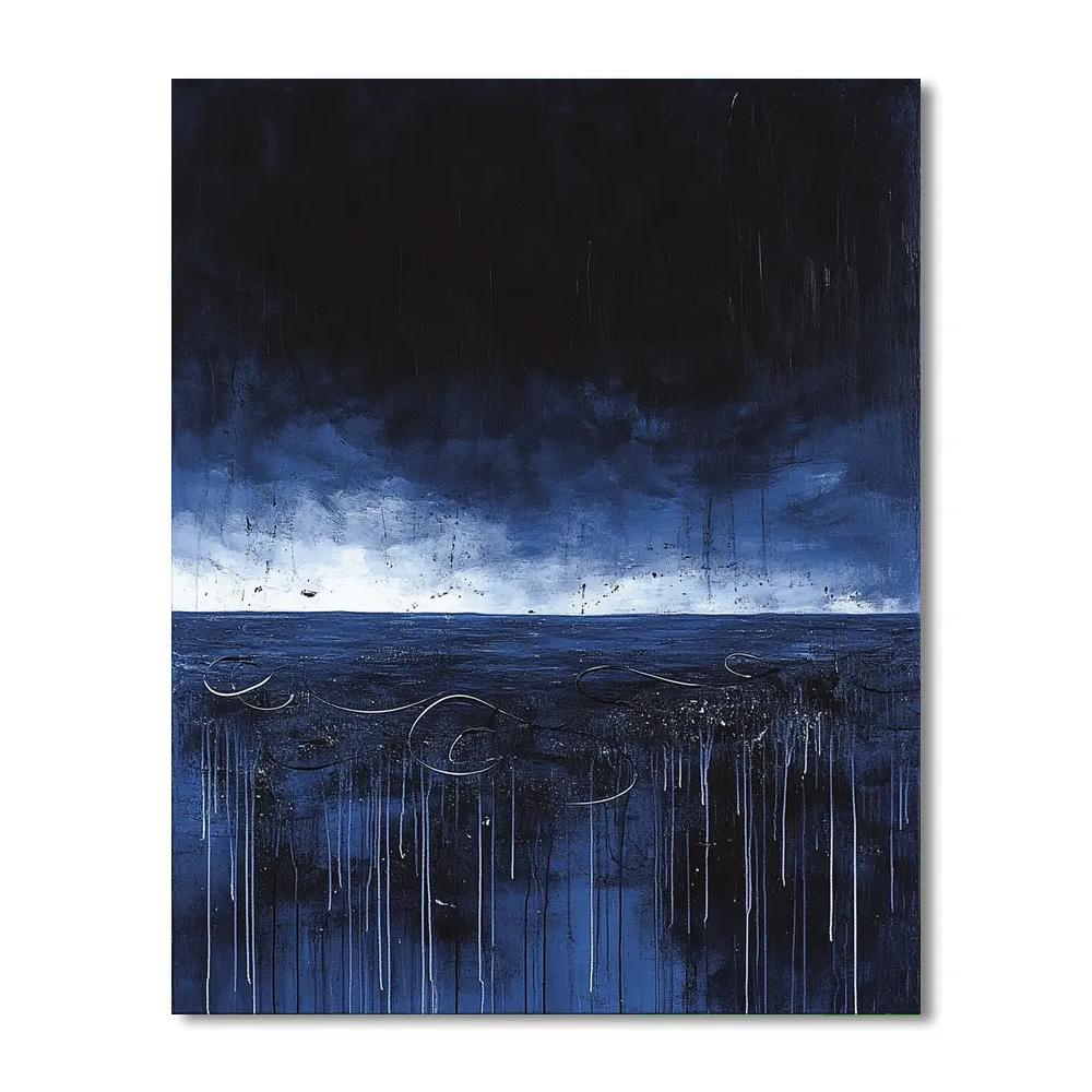 Jackson Pollock Inspired Turbulent Nightfield painting number kit