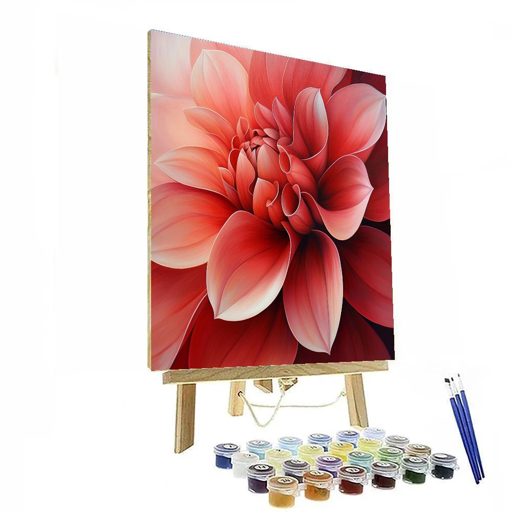 Georgia O’Keeffe Inspired Red Petal Close-Up paint by color