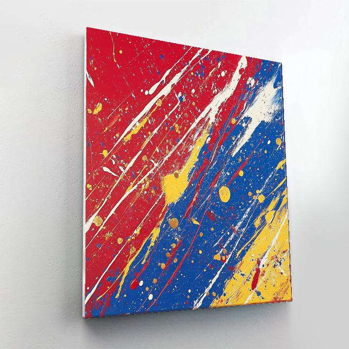 Jackson Pollock Inspired Solar Rhythm In Primaries paint by numbers