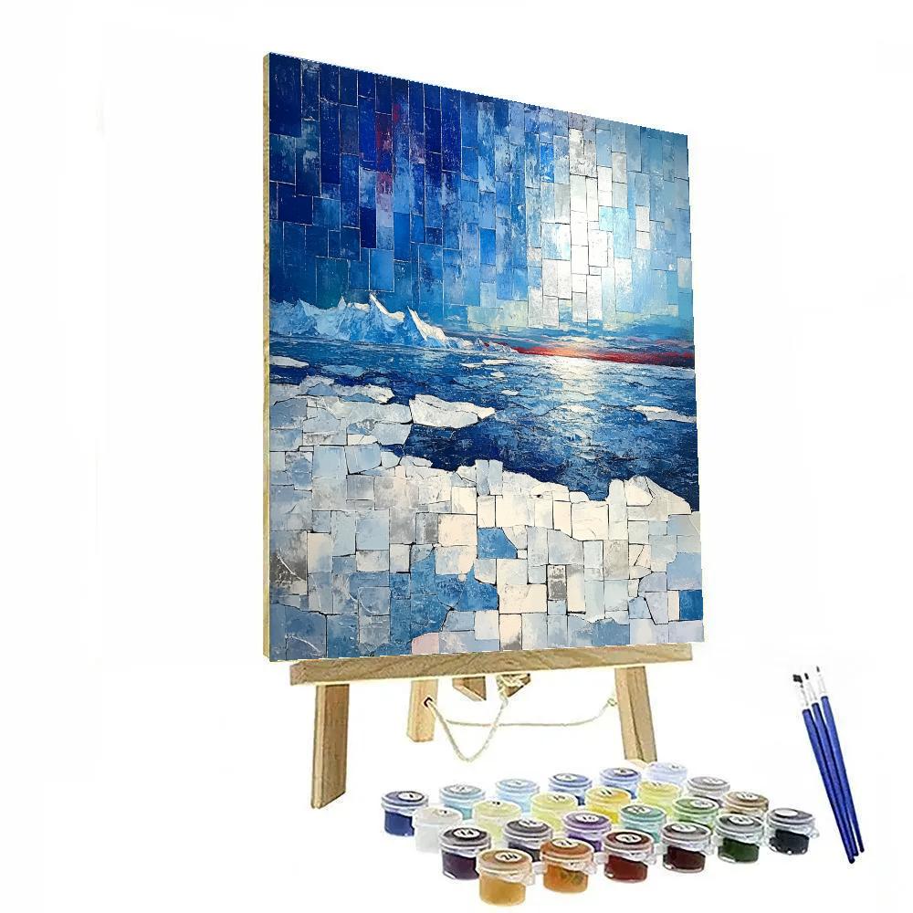 Jean-Paul Riopelle Inspired Shattered Northern Sky Painting by numbers kit