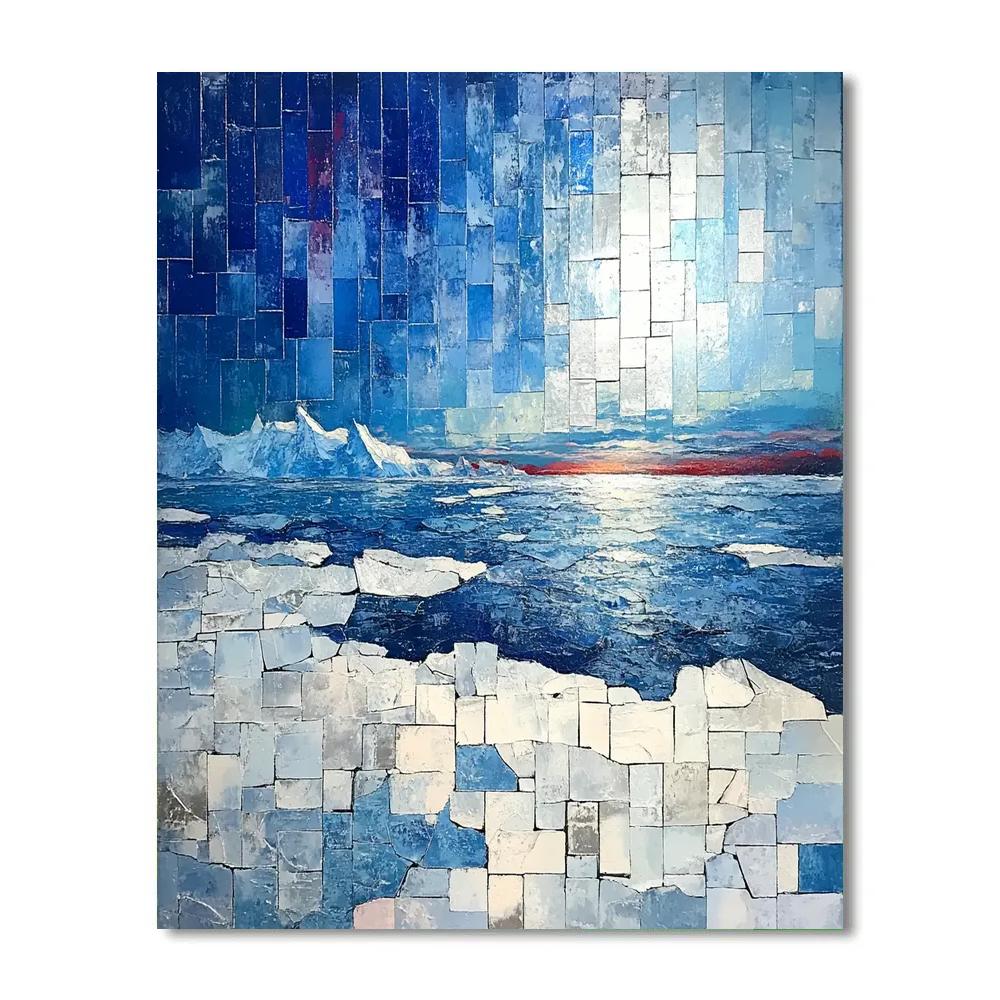 Jean-Paul Riopelle Inspired Shattered Northern Sky Painting by numbers kit