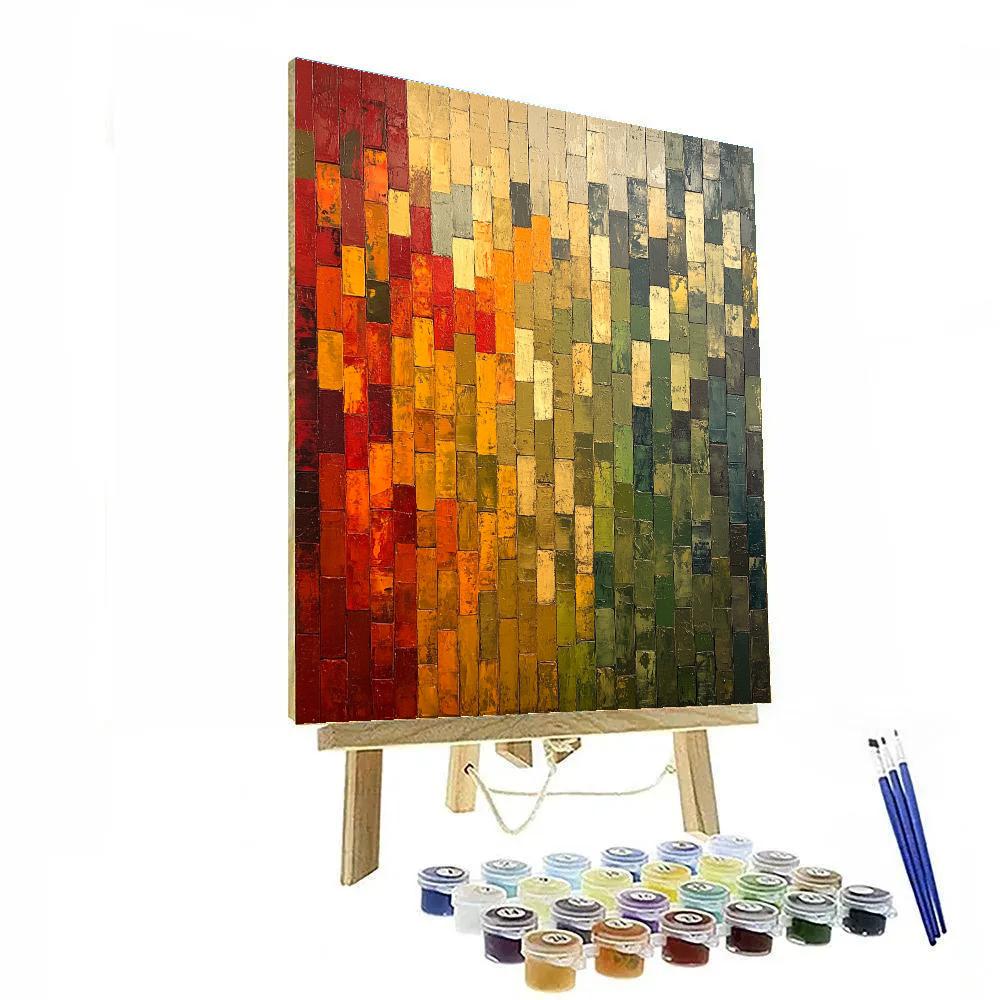 Jean-Paul Riopelle Inspired Mosaic Autumn Thicket Numbered painting kits