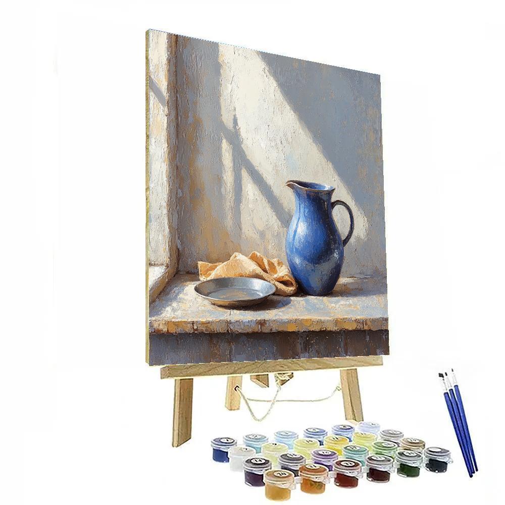 Johannes Vermeer Inspired Blue Jug On Quiet Table paint by numbers
