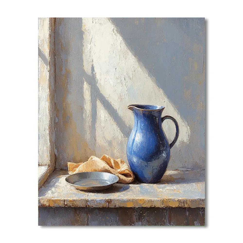 Johannes Vermeer Inspired Blue Jug On Quiet Table paint by numbers