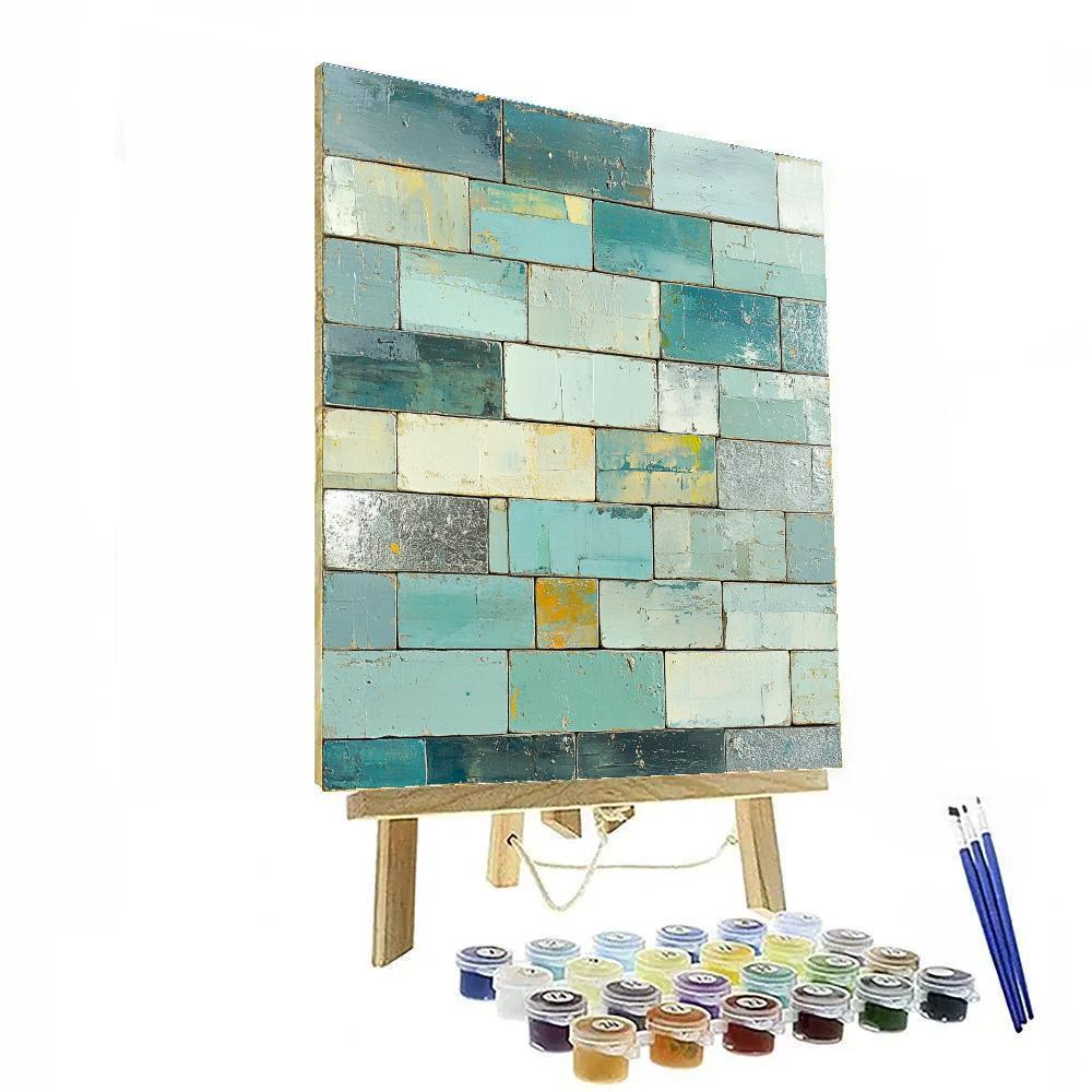 Jean-Paul Riopelle Inspired Icy River Reflections painting number kit