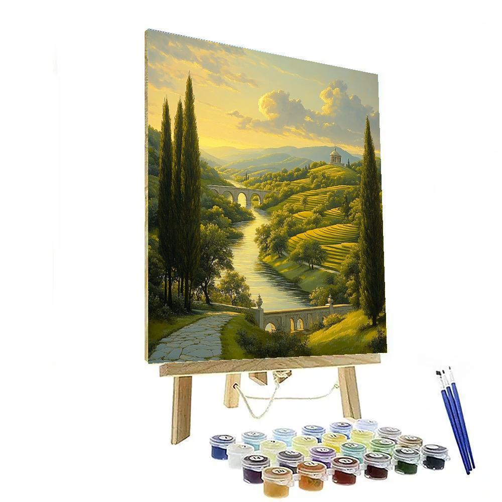 Raphael Inspired Harmonious River Perspective paint by numbers