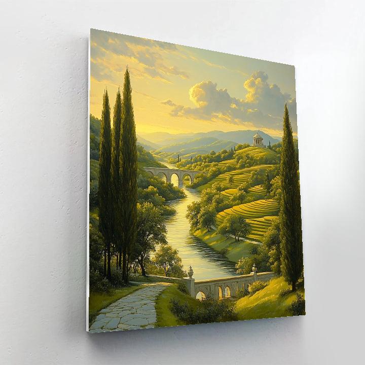 Raphael Inspired Harmonious River Perspective paint by numbers