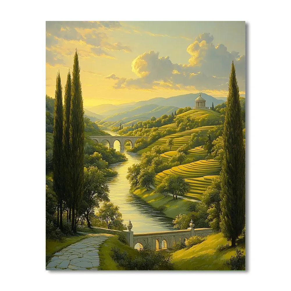 Raphael Inspired Harmonious River Perspective paint by numbers