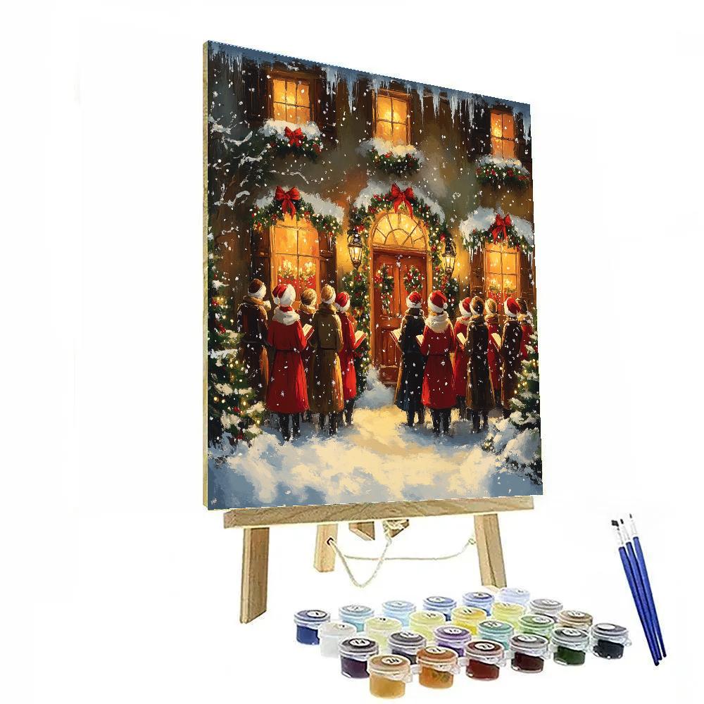 Lamplight Carolers paint by numbers