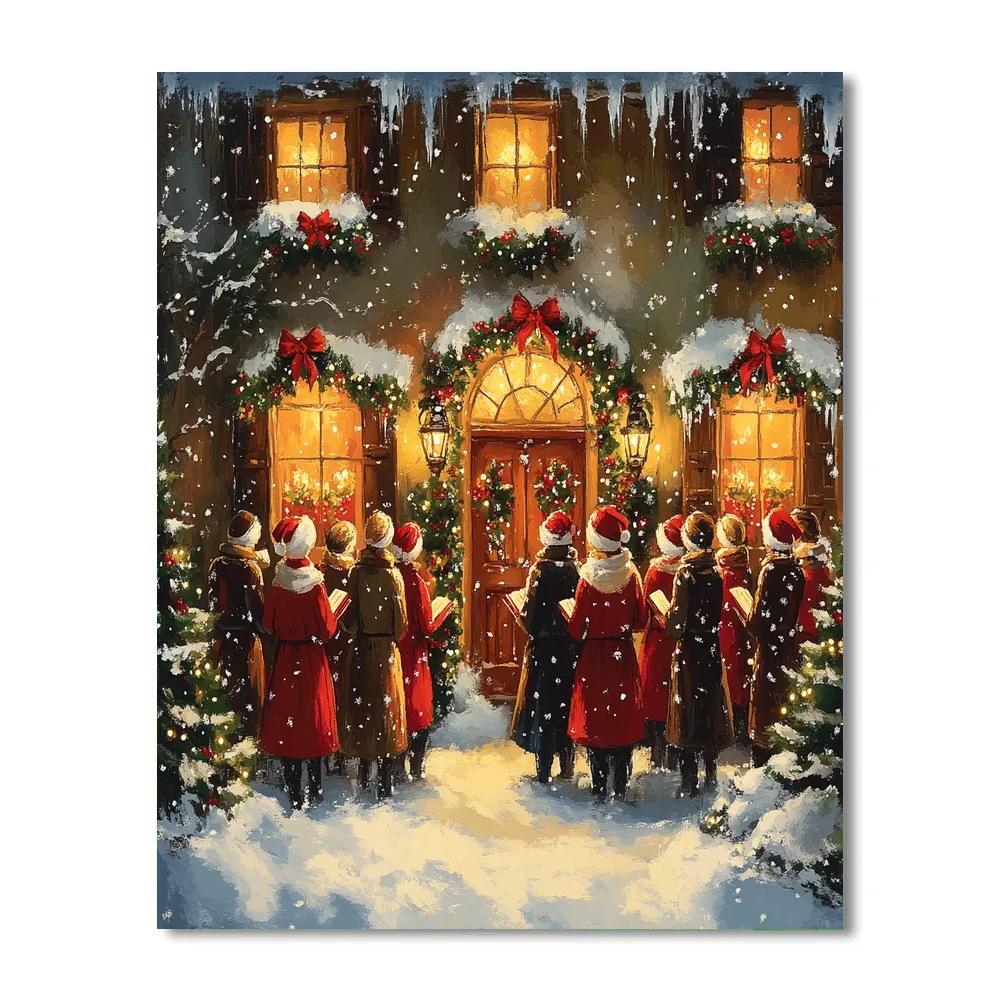 Lamplight Carolers paint by numbers