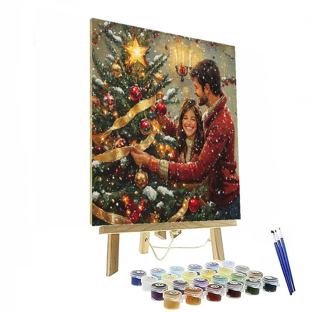 Trimming The Tree painting number kit