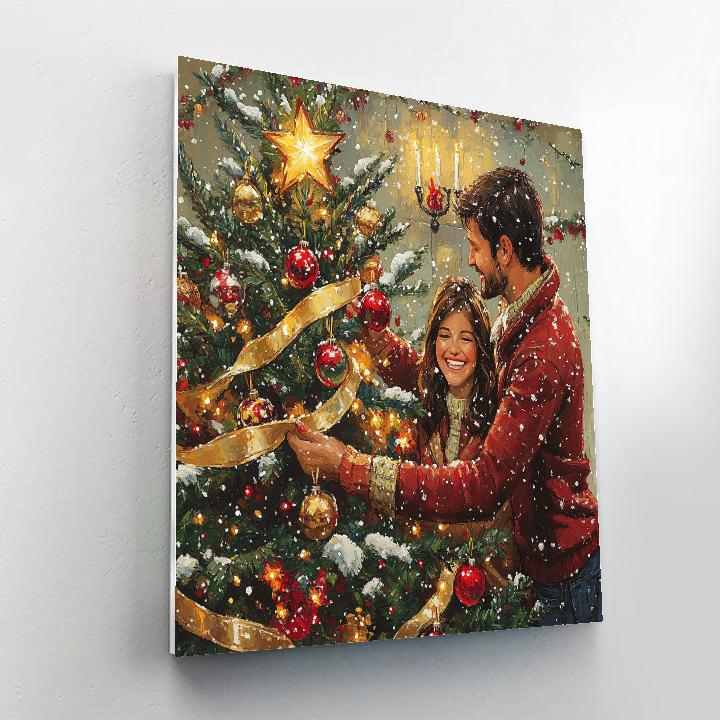 Trimming The Tree painting number kit