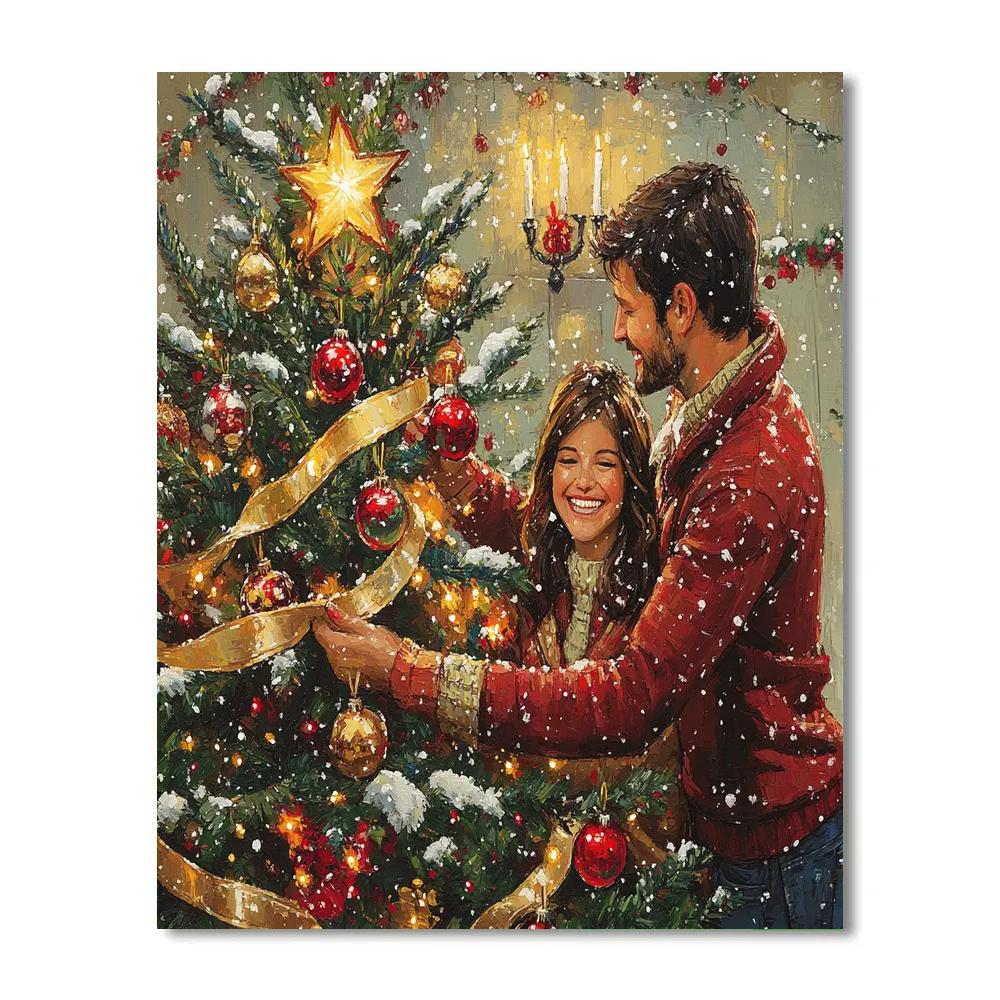 Trimming The Tree painting number kit