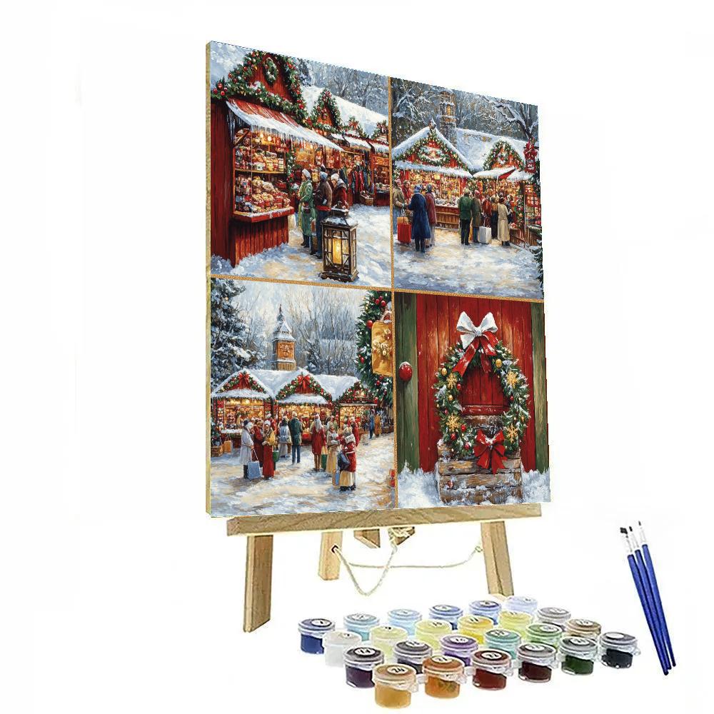 Market Of Wreaths Paint by numbers art