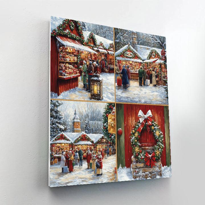 Market Of Wreaths Paint by numbers art