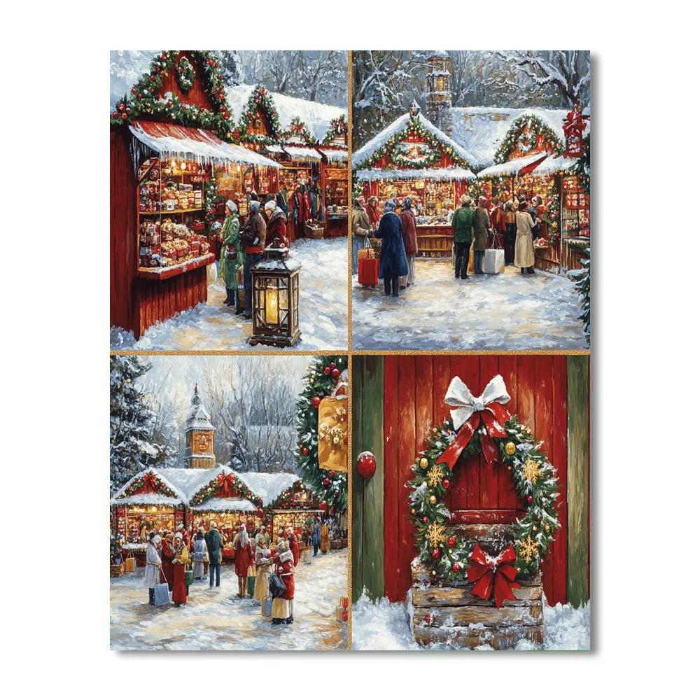 Market Of Wreaths Paint by numbers art