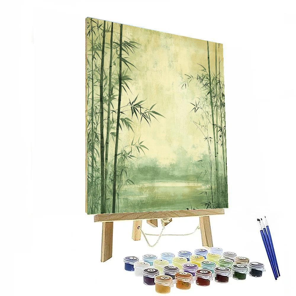 Zhao Mengfu Inspired Bamboo And Ink Meditation painting number kit