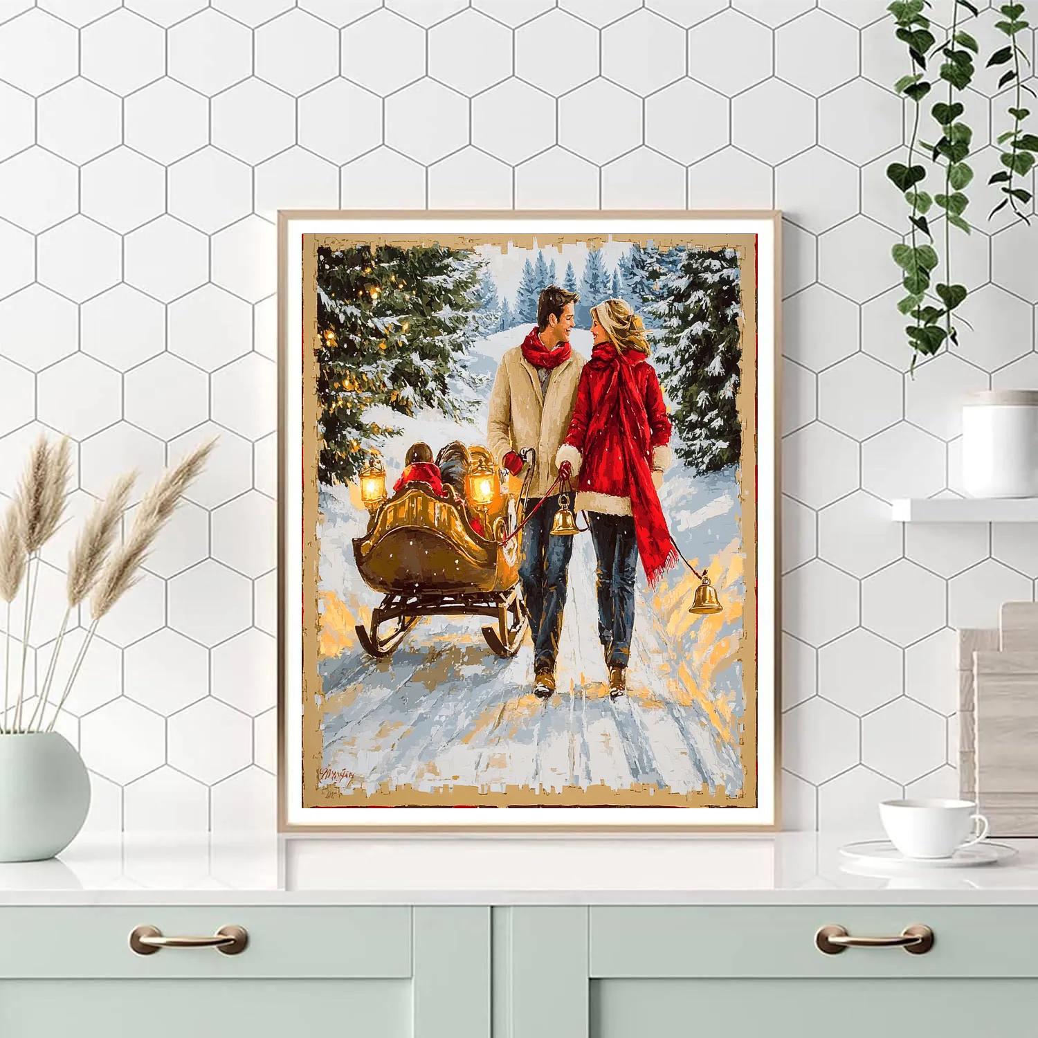 Sleigh Bells Embrace painting number kit