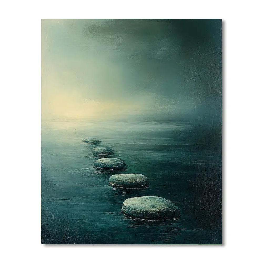 Max Ernst Inspired Ocean Of Silent Stones paint by number