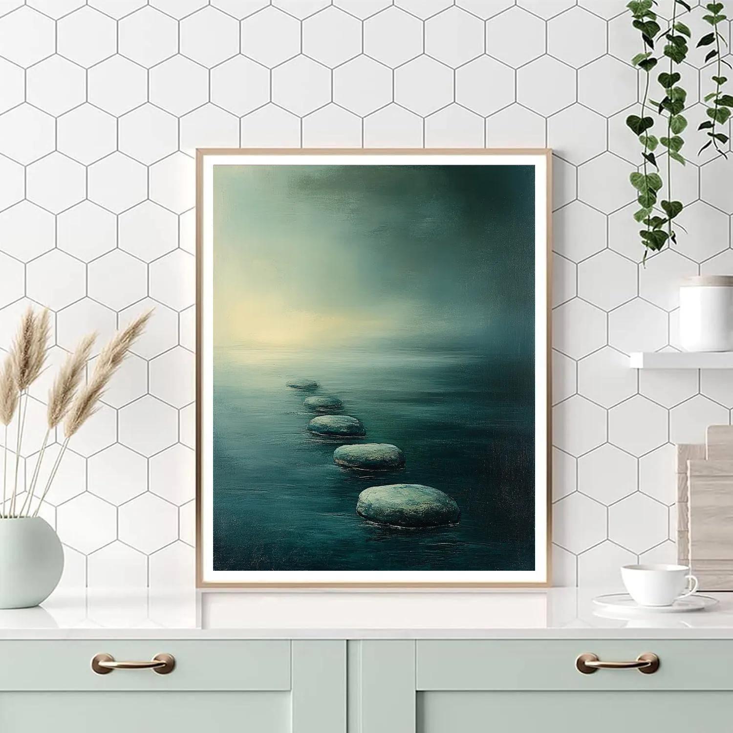 Max Ernst Inspired Ocean Of Silent Stones paint by number