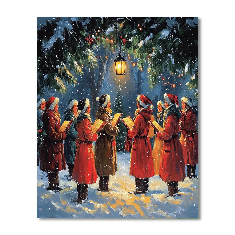 Moonlit Carol Circle Paint by numbers art