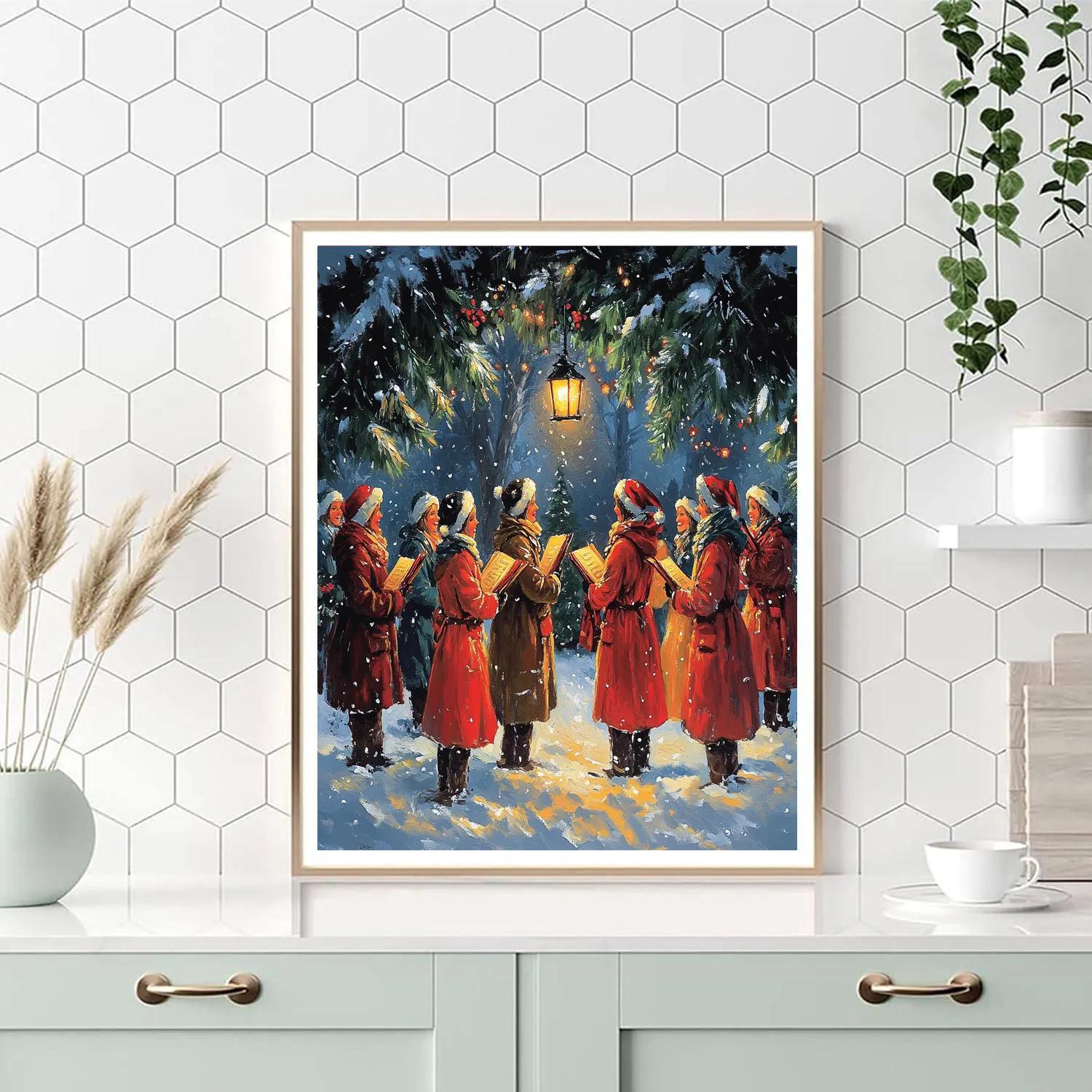Moonlit Carol Circle Paint by numbers art