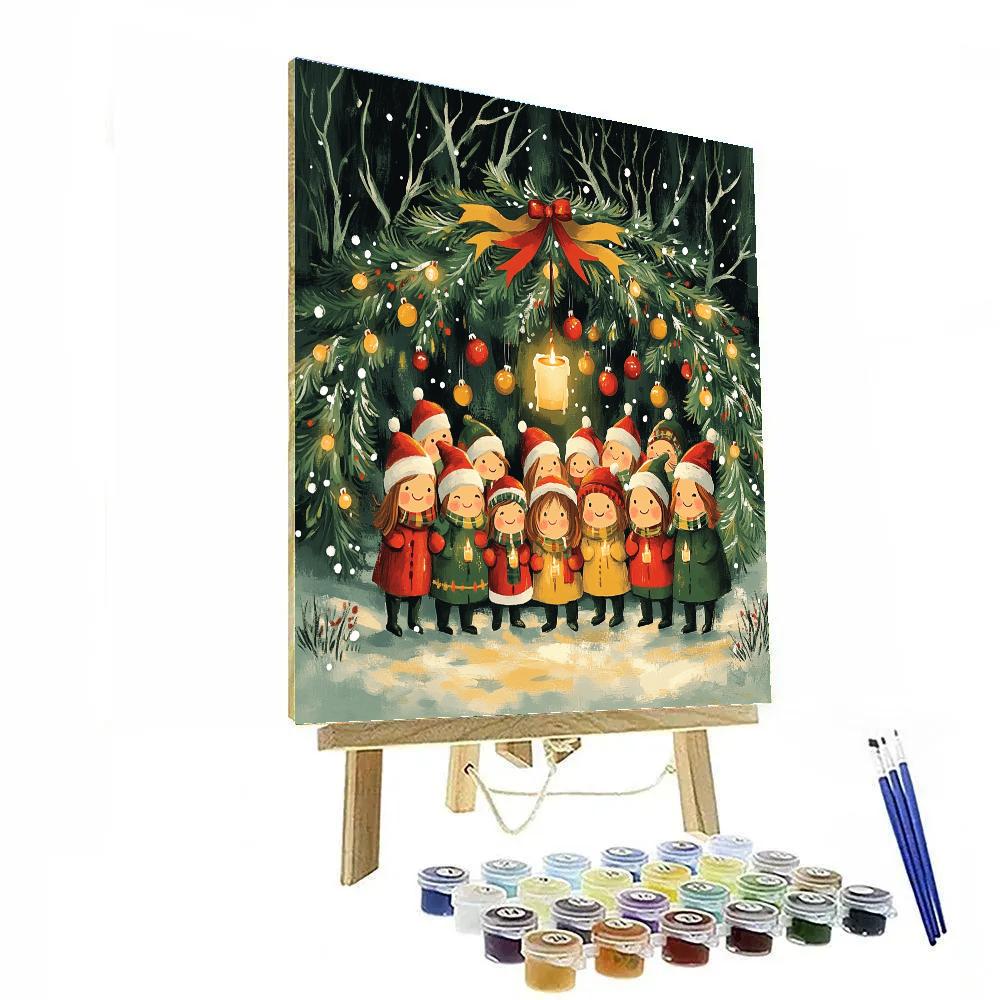 Garlanded Gathering paint by numbers