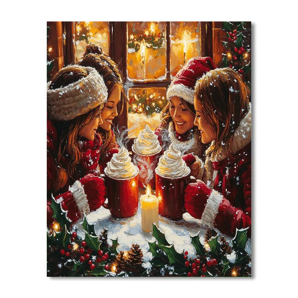 Midnight Hot Cocoa Numbered painting kits