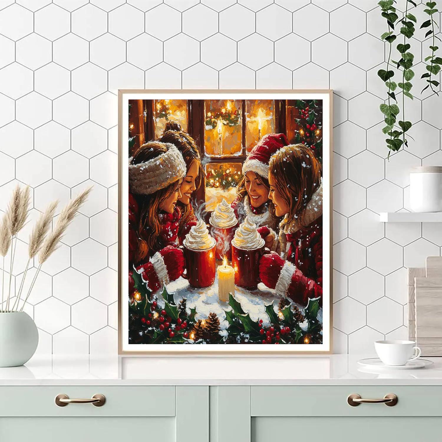 Midnight Hot Cocoa Numbered painting kits