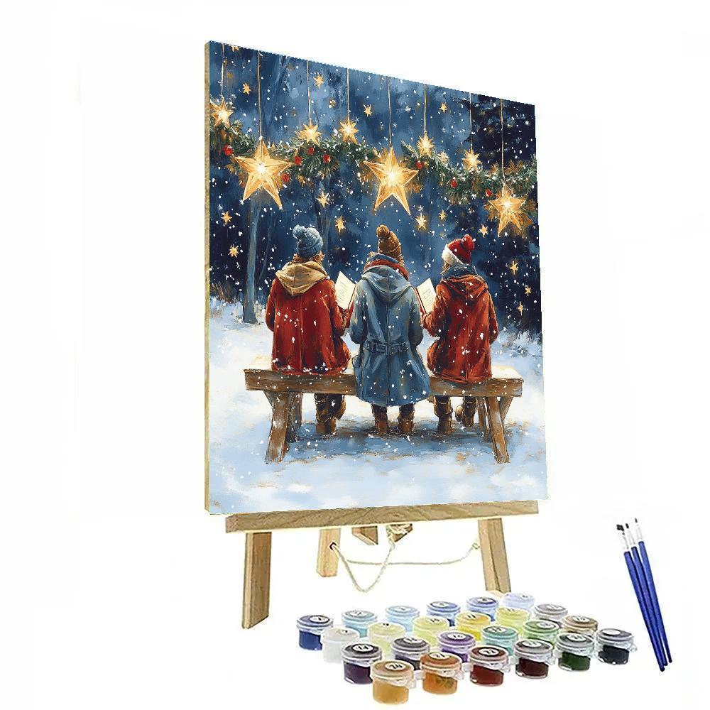 Starlit Carol Bench Number painting