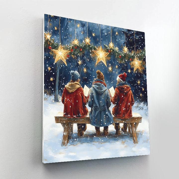 Starlit Carol Bench Number painting