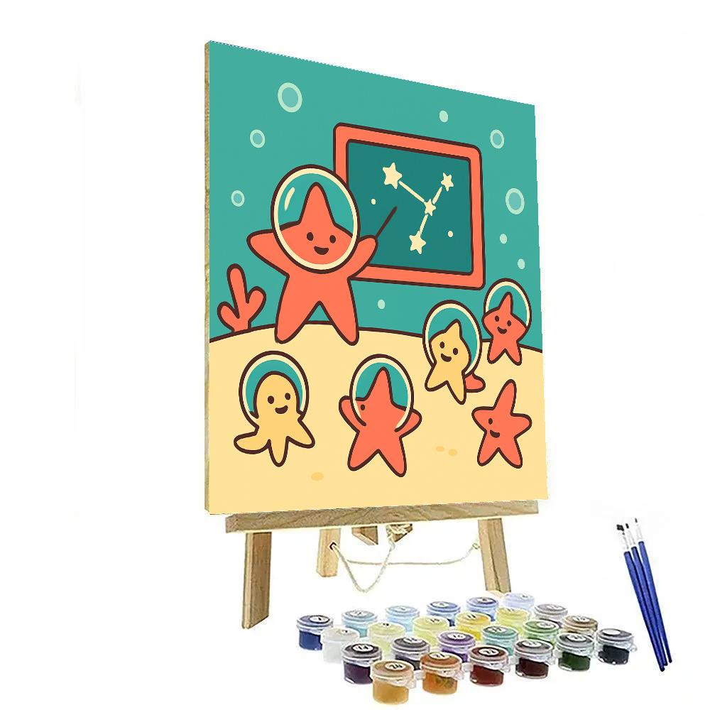 Starfish Space School DIY paint by numbers