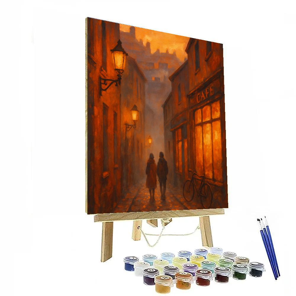 Sunset Lantern Lane paint by number