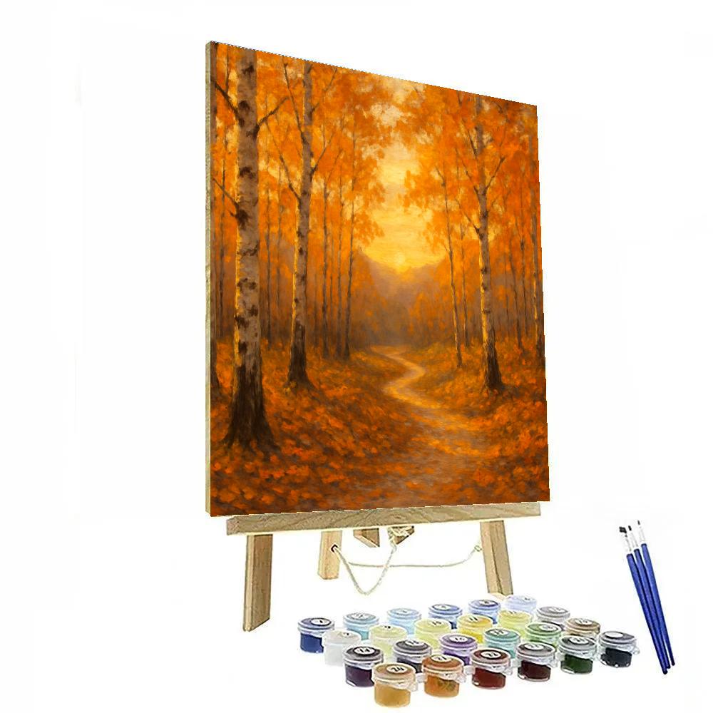 Golden Birch Passage Numbered painting kits