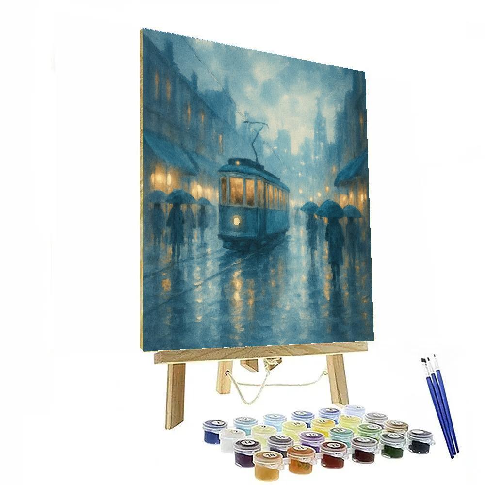 Rainy Tram Melodies Paint by numbers kits